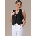 thumbnail image 2 of DARING DIVA Women's V Neck Waistcoat Top Casual Jean Vests 2XL Black, 2 of 7