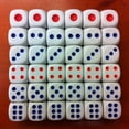 thumbnail image 4 of Dados de esquina redonda de acrílico blanco de 10 Uds., dados de juegos de mesa portátiles de 6 caras Ndcxsfigh Para Estrenar, 4 of 8