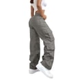 thumbnail image 3 of Cargo Pants Women Wide Leg Elastic High Waisted Lightweight Hiking Pants Casual Baggy Fashion Streetwear Y2k Outfits, XL, 3 of 4