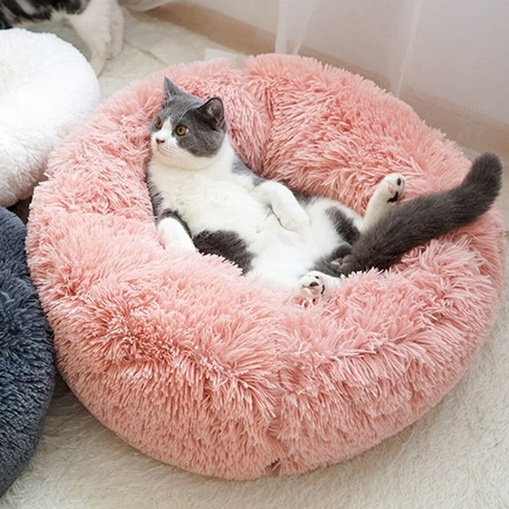 Letdown Pet Bed for Cats or Small Dogs，Comfortable Plush Kennel Dogs Pet Litter Deep Sleep PV Cat Litter Sleeping Bed 
