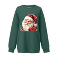 thumbnail image 2 of Birdeem Chandail en Molleton de Noël à Col Rond en Polaire Fine pour Femmes, Manches Longues, Coupe Ample, Chandails en Molleton de Noël pour Femmes, Hauts de Noël pour Femmes, 2 of 5