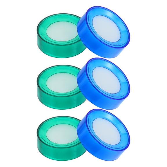 OUNONA 6pcs Finger Wet Sponge Sponge Cup Moistener Fingertip Moistener For Money Cashier Bank Counting Papers Documents (Random Color)