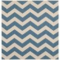 thumbnail image 3 of SAFAVIEH Courtyard Ayden Chevron Indoor/Outdoor Area Rug, 7'10" x 7'10" Square, Blue/Beige, 3 of 8