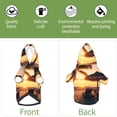 thumbnail image 6 of Xecao Hawaiian Sunset Beach Pattern Sweatshirts Winter Pet Dog Hoodie Puppy Coat Dog Sweaters Dog Clothes with Hat Dog Clothes Costume Outfit,Small Pets Wear-Small, 6 of 7