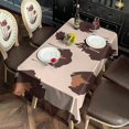 thumbnail image 2 of Beige and Brown Of Leopard Print Rectangle Tablecloth 60"x120",Waterproof Polyester Rectangle Table Cloth, Wipeable Spillproof Polyester Tablecloth for Dining, Camping, Indoor and Outdoor, 2 of 6