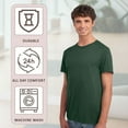 thumbnail image 7 of Perfect-T Bulk T-Shirt For Men, 100% Ring-Spun USA Cotton, Assorted Short Sleeve Crewneck Plain Tees (Bright Color 4 Pack, L), 7 of 7