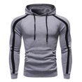 thumbnail image 1 of Hombres Casual Patchwork Deportes Con Capucha Blusa De Manga Larga Jersey Bolsillo Sudadera Pompotops oipoqjl17591, 1 of 3