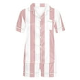 thumbnail image 4 of Diufon 2 Piece Soft Pajama Set for Women Casual Loose V Neck Short Sleeve Shirt and Shorts Sleepwear Outfit, 4 of 5