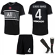 thumbnail image 1 of 21-22 Paris 2 Away Black Jersey Set Kids Adults Soccer Jersey Training Shirt No.4 SERGIO M, 1 of 5