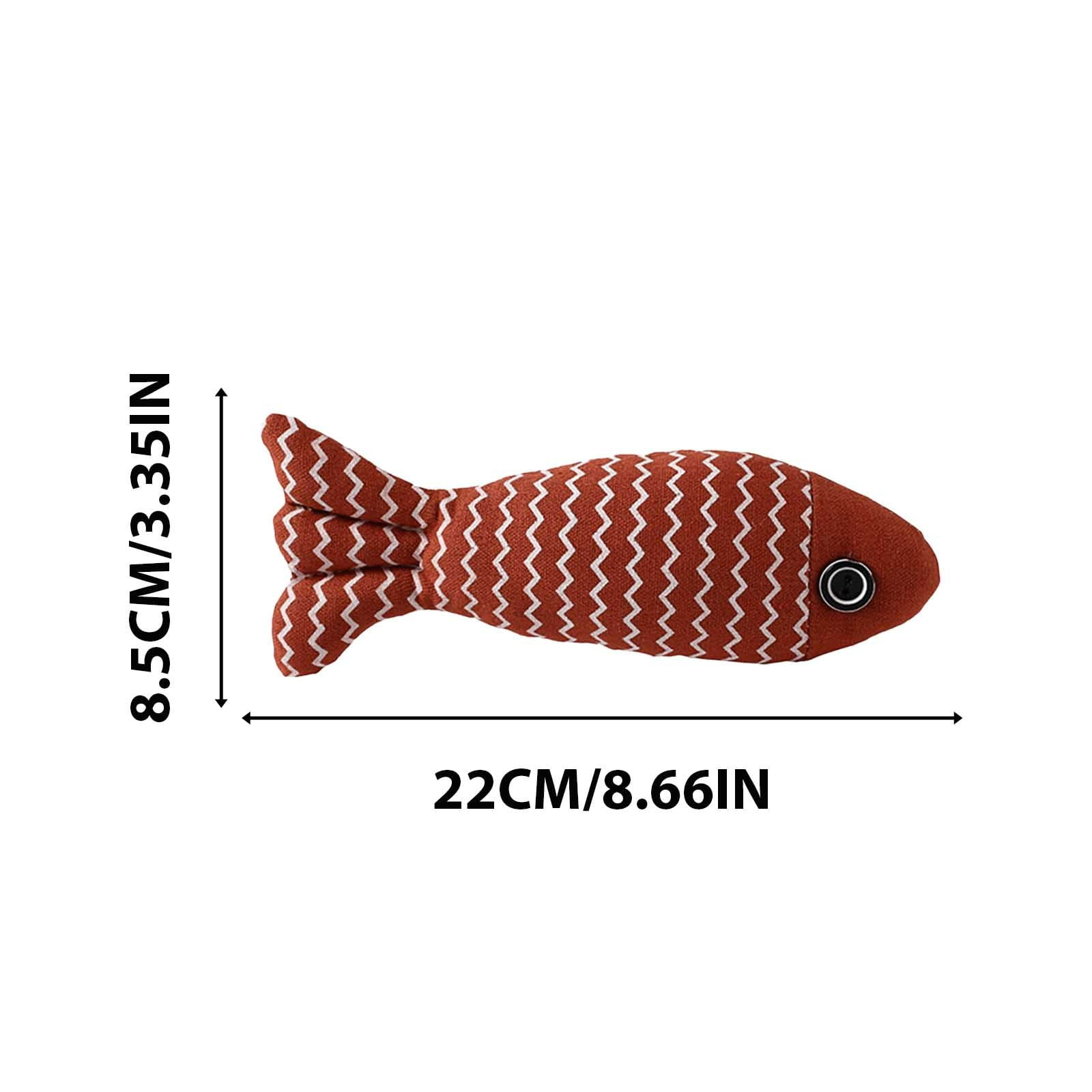 2 Packs Catnip Fish Toys for Cats Soft Linen Chew Toys with Catnip & Silvervine, Interactive Kicking Biting Play, Realistic Hunting Doll for Indoor Kittens, Durable Pet Grinding Teeth Supplies