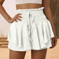 thumbnail image 2 of Facrlt Women's Summer Imitation Cotton And Linen Solid Color High Waisted Pleated Casual Pants And Shorts, 2 of 8