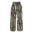 thumbnail image 3 of Roncen Women's Printed Straight-Leg Pants - Loose Fit Casual Trousers with Elastic Waist, High-Rise & Pockets, 3 of 4