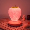 thumbnail image 3 of Creative lamp, table lamp, strawberry, night light, red., 3 of 5