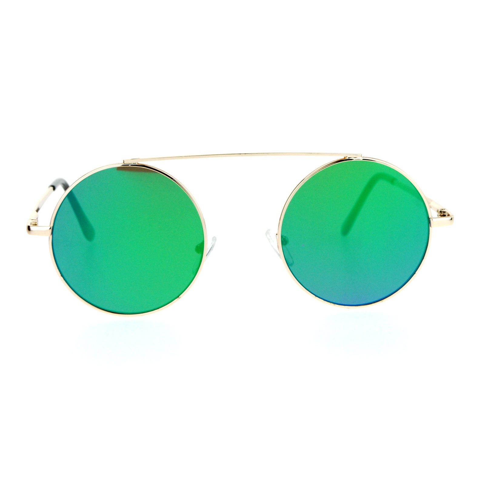 SA106 Retro Hippie Reflective Color Mirror Circle Len Round Sunglasses 