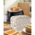 thumbnail image 4 of Orange Botanical Toaster Cover 2 Slice, Small Kitchen Appliance Covers, Vintage Blossom Floral Wildflower Toaster Oven Cover with Loop, Bread Machine Cover Polyester Dust Cover Protection, 4 of 4