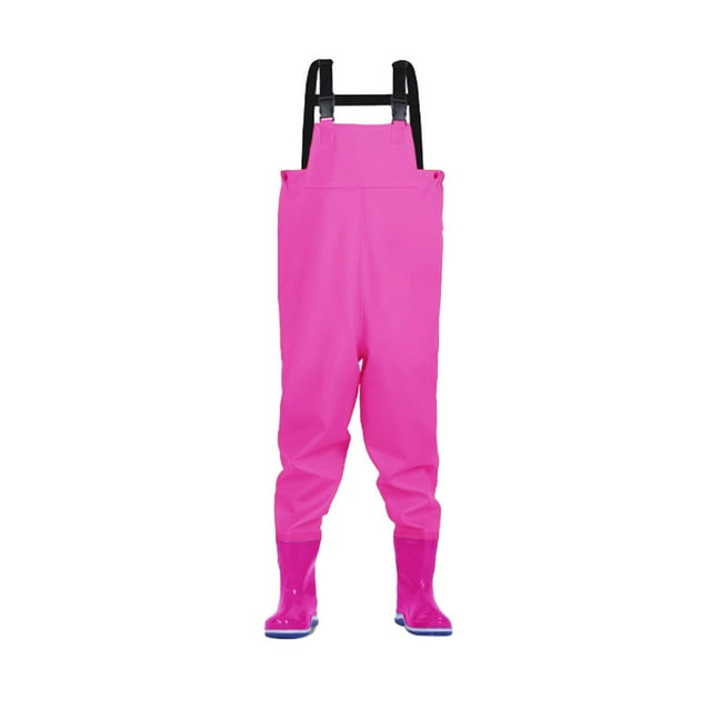2025 Children Fishing Chest Waders Outdoor Activity Girl Boy PVC Rain Pant Waterproof Bootfoot Quick-dry Hunting Fishing Suits