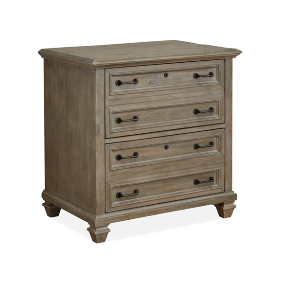 Bowery Hill Traditional Dovetail Wood Lateral File Cabinet in Gray