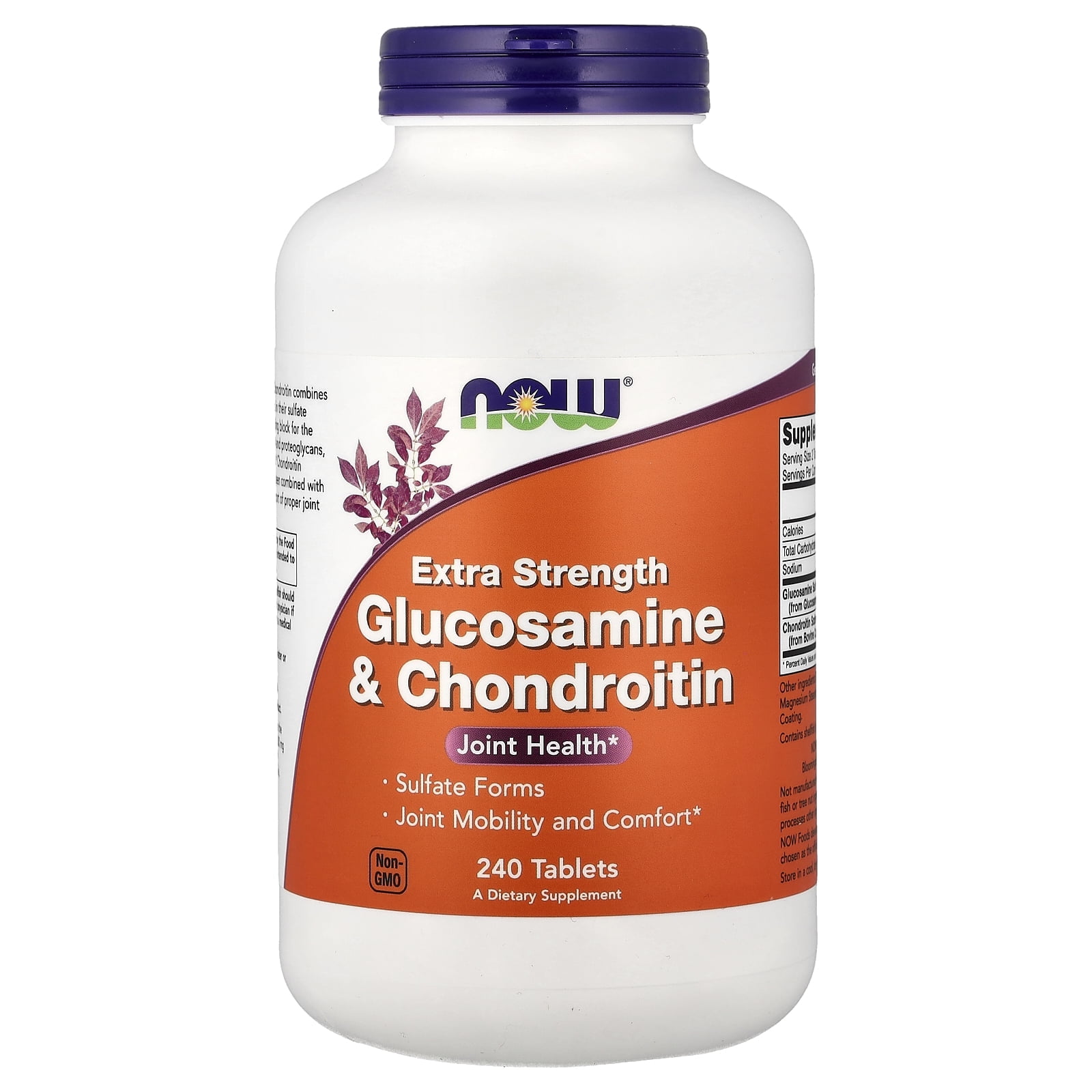 NOW Supplements, Glucosamine & Chondroitin Extra Strength, Sulfate Forms, 240 Tablets