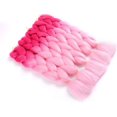 thumbnail image 3 of Trenza de pelo sintético Kanekalon ER Jumbo Ombre 24 pulgadas 5 piezas Melocotón/Rosa Claro, 3 of 5