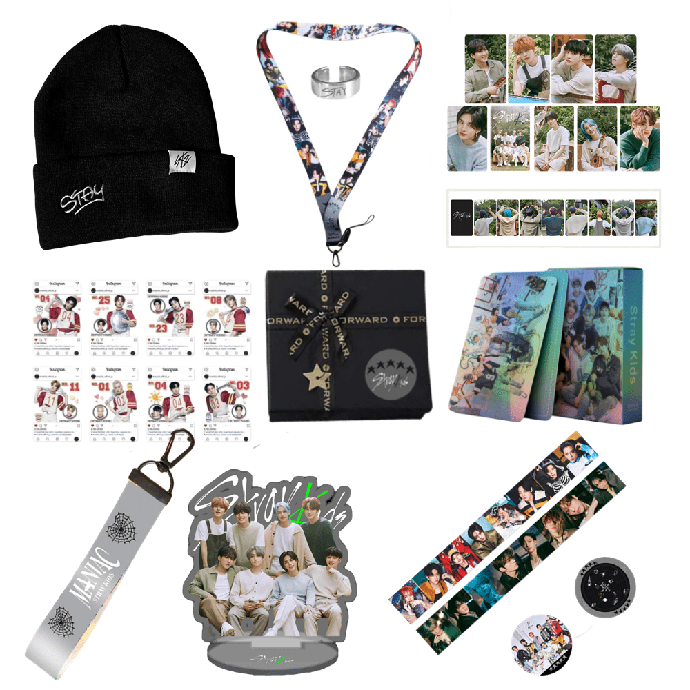 KPOP Stray Kids Album MAXIDENT Gift Box Photocard Keychain Tape Lanyard  Sticker Acrylic Stand Gift Packages Fans Collectibles