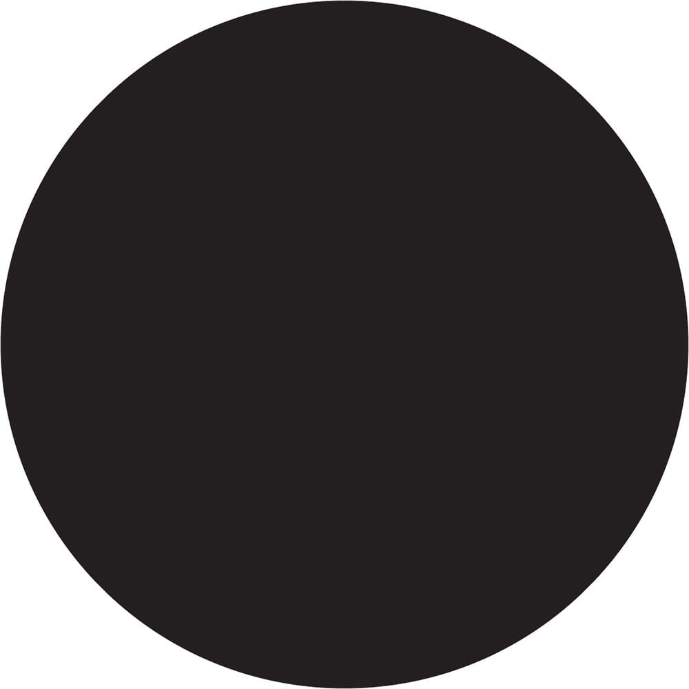 Tape Logic Inventory Circle Labels 1 1/2' Black 500/Roll DL612F