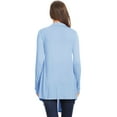 thumbnail image 3 of Women's Solid Casual Basic Comfy Loose Fit Long Sleeve Open Front cardigan, 3 of 4