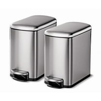 Tramontina 1.6 Gallon Step Trash Cans, 2 pack