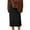 Black, variant on Fgnfyis Women's Winter Wool Skirt Mid Length Woolen Skirt Thick Skirt Retro High Waist Bodycon Midi A-line Skirt Black L