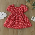 thumbnail image 5 of Youmylove Kids Children Summer Valentine's Day Short Sleeve Girls Red Princess Dress Party Fashion Stylish Dailywear, 5 of 7