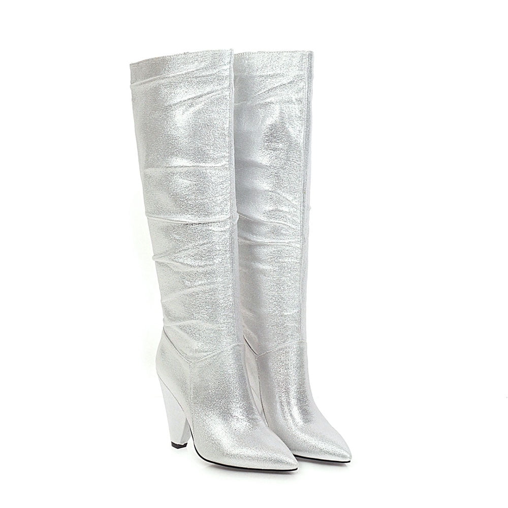 silver boots size 7