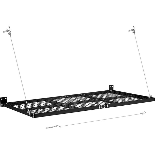 Vevor Garage Wall Shelf 2 X 4ft Shelving Mounted Steel Overheads Storage Rack 260lbs Weight Capacity Floating Shelves Heavy Duty For Black Com Vevor Garage Wall Shelf 2 X 4ft, Heavy Duty Garage Shelving Wall Mount