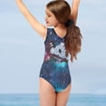thumbnail image 3 of Maillot de Bain une Pièce pour Filles 3-14 Col en V Maillot Sans Manches, 3 of 5