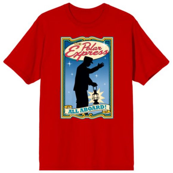 Le T-Shirt Rouge Conducteur Polaire Express All Aboard