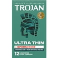 thumbnail image 3 of (4 pack) Trojan Ultra Thin Plus Spermicide Latex Lubricated Condoms for Men, 12 Count, 3 of 15