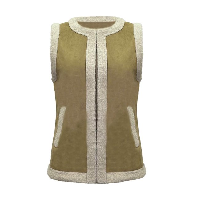 Chaleco Simply Basic para Mujer, de Suede y Borrega