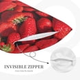 thumbnail image 5 of Bixox Strawberry Red Printed Pillow Protector,Super Soft Ideal for Home,Guests,Rentals - 20"x30", 5 of 8