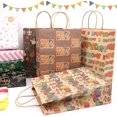 thumbnail image 4 of 8 bolsas de regalo de cumpleaños de papel kraft con asas, 25x10x32cm, diseño de dibujos animados, bolsas de recuerdos para fiestas, suministros para ocasiones de cumpleaños Feliz Sencillez, 4 of 5