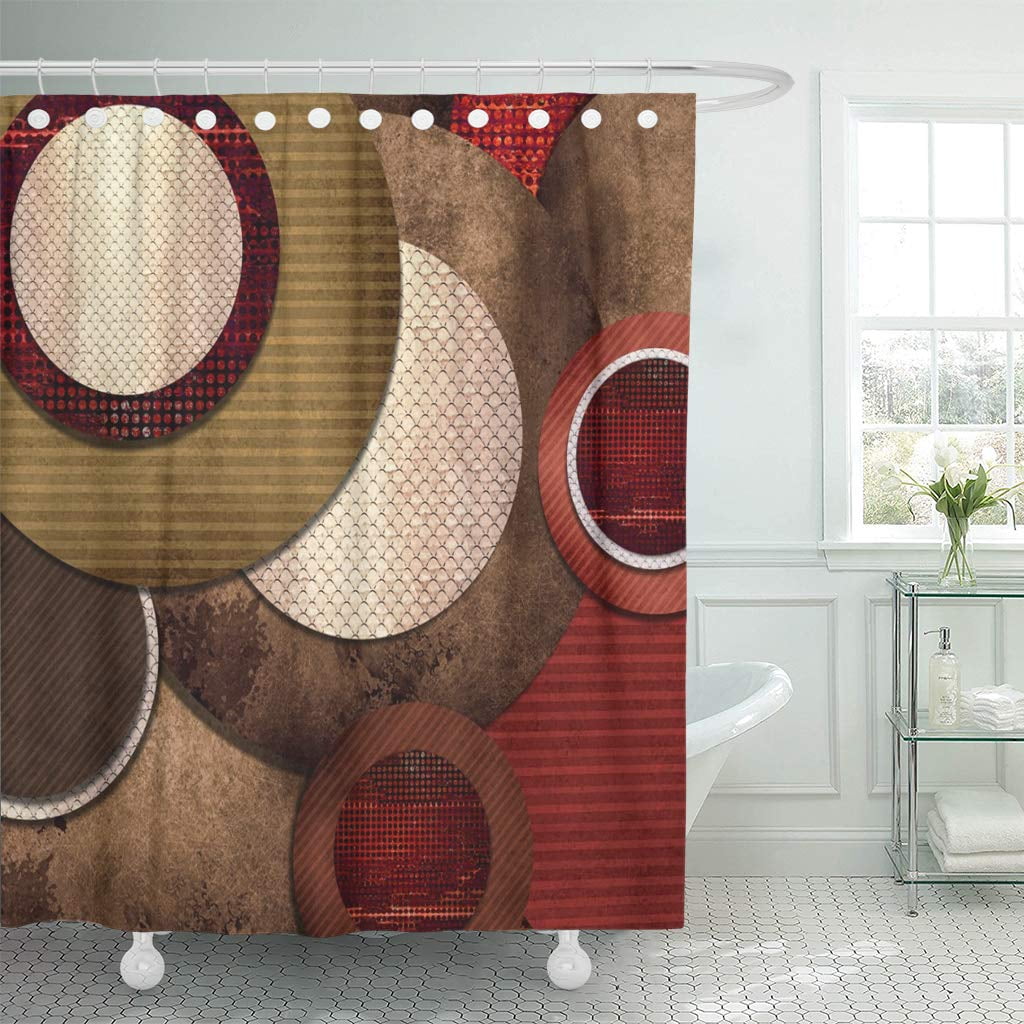 KSADK Abstract Red of Circle Layers Artistic Vintage Elegant Modern