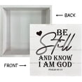 thumbnail image 3 of Zomyto 7x7 IN Christian Sign, Wooden Box Sign Desk Decor, Psalm 46:10 - Be Still and Know that I Am God, 3 of 5