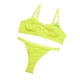 thumbnail image 4 of 2 piezas de encaje sexy conjunto de ropa interior sujetador ropa interior regalo para mujer, verde fluorescente, S Inevent XX000054-11, 4 of 7