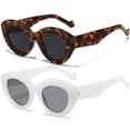 thumbnail image 1 of Gafas de Sol AIEYEZO de Ojo de Gato Sobredimensionadas para Mujer con Montura Carey, 1 of 7