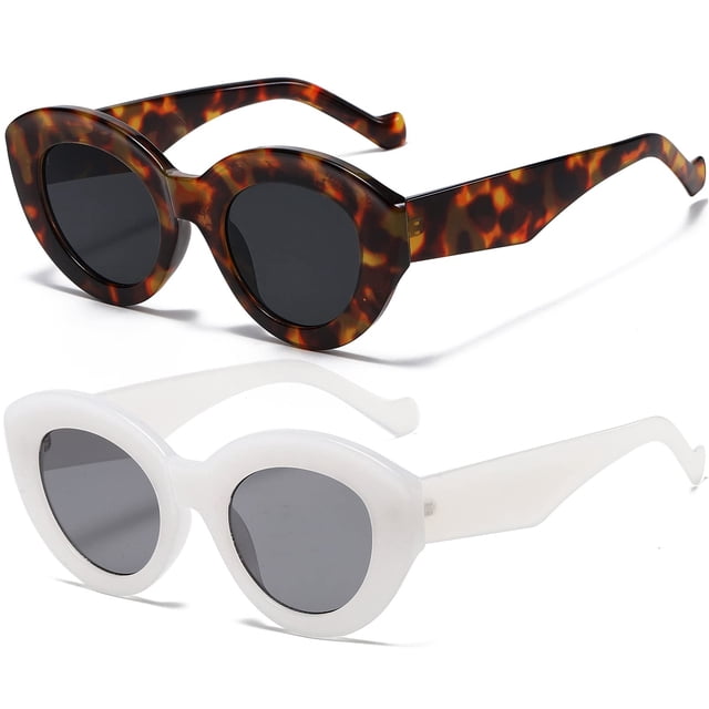 Gafas de Sol AIEYEZO de Ojo de Gato Sobredimensionadas para Mujer con Montura Carey
