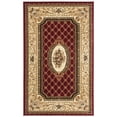thumbnail image 3 of SAFAVIEH Lyndhurst Ella Traditional Bordered Area Rug, Red/Ivory, 5'3" x 7'6", 3 of 6