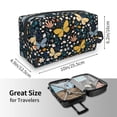 thumbnail image 4 of Goofa Flowers Butterfly Printed Toiletry Bag with Handle,Large Capacity Travel Makeup Cosmetic Bag for Women, Carry on Airport Airline Compliant Bag, 4 of 9