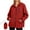 D Red, variant on HAPIMO Women's Waterproof Rain Jacket Loose Long Sleeve Zip Up Jacket Casual Solid Zip Pocket Outdoor Workout Jacket Coat Fall Winter Clothes with Storage Bag Black M