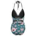 thumbnail image 4 of One Piece Swimsuit Women Tummy Control - V Neck Funny Pig Faces Halter Swim Suits for Women 2025, Padded Full Coverage Bathing Swim Suit for Women, 4 of 7