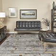 thumbnail image 3 of OSP Home Furnishings Anthony Loveseat in Black Faux Leather with Coated Gold Base, 3 of 7