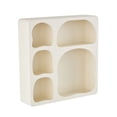 thumbnail image 6 of DecMode 19" x 5" 5-Tier Cream Geometric Wall Shelf with Abstract Block Shapes, 6 of 9