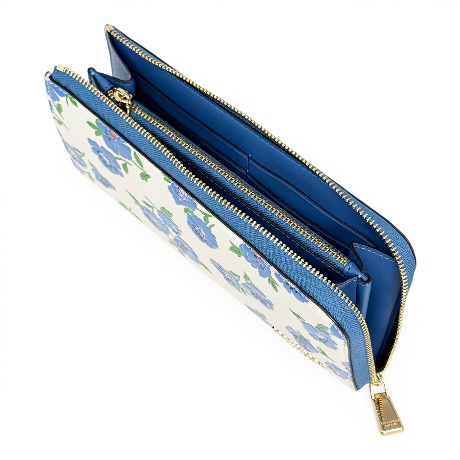 Kate Spade New York Women's Zip Around Saffiano Leather Continental Wallet (Cream Multi)