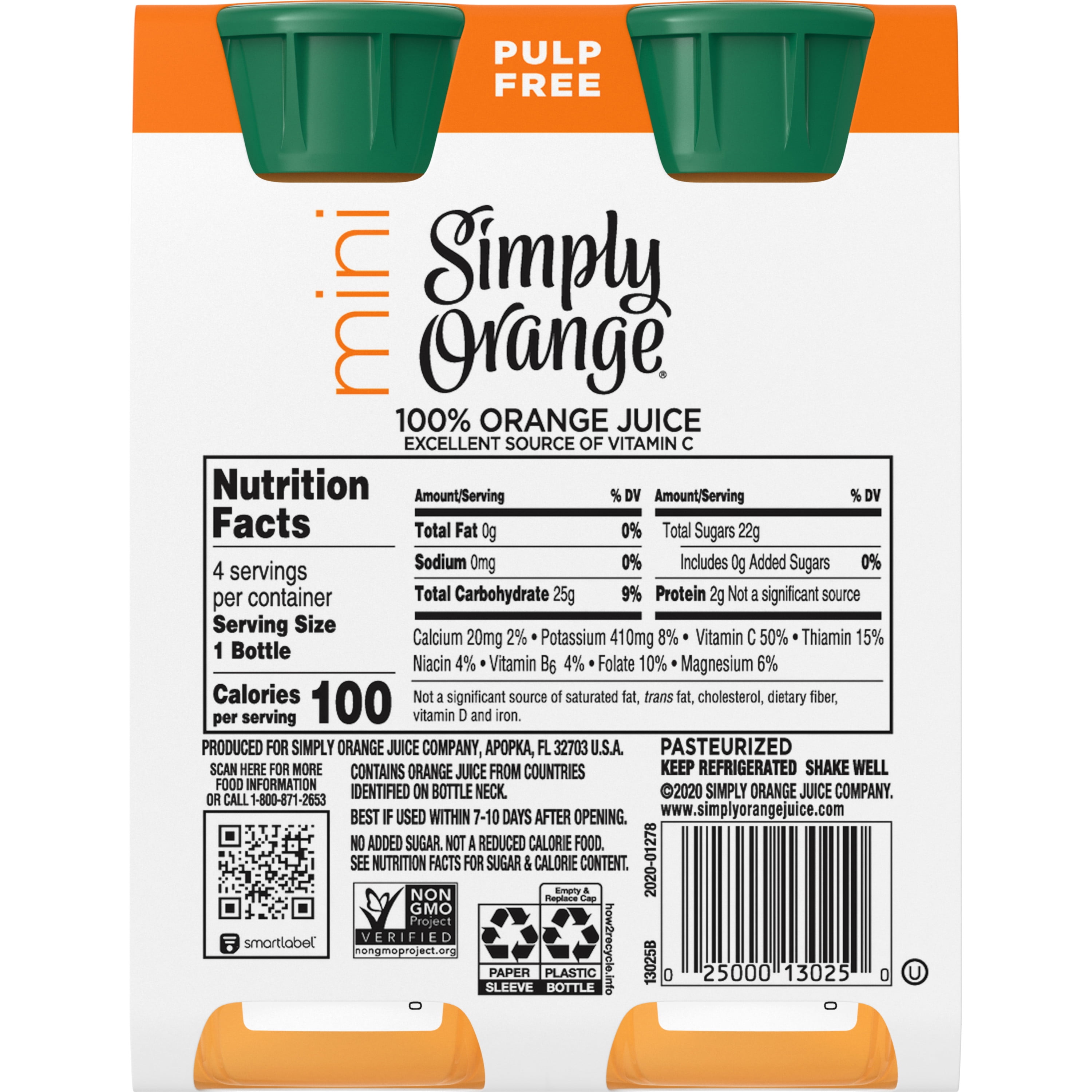 Non Gmo No Pulp Orange Fruit Juice